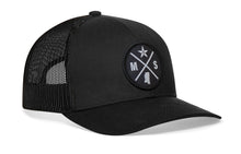 Load image into Gallery viewer, Mississippi Trucker Hat  |  Black MS X Snapback
