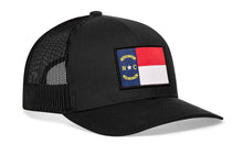 Load image into Gallery viewer, North Carolina Flag Trucker Hat  |  Black NC Snapback
