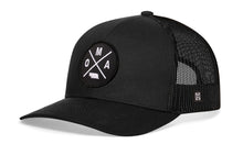 Load image into Gallery viewer, Omaha Trucker Hat  |  Black OMA X Snapback
