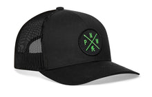 Load image into Gallery viewer, PNW Bigfoot Trucker Hat  |  Black Pacific Northwest Snapback
