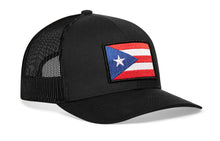 Load image into Gallery viewer, Puerto Rico Flag Trucker Hat  |  Black PR Snapback
