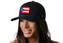 Load image into Gallery viewer, Puerto Rico Flag Trucker Hat  |  Black PR Snapback
