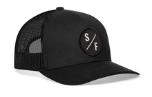 Load image into Gallery viewer, San Francisco Trucker Hat  |  Black SF X Snapback
