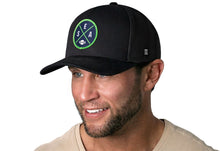 Load image into Gallery viewer, Seattle Trucker Hat  |  Black SEA X Football Snapback
