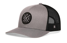 Load image into Gallery viewer, St. Louis Trucker Hat  |  Gray-Black STL X Snapback
