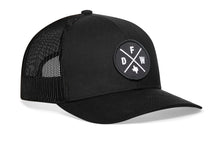 Load image into Gallery viewer, Dallas-Fort Worth Trucker Hat  |  Black DFW X Snapback
