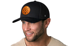 Load image into Gallery viewer, Dallas Trucker Hat Leather  |  Black DAL X Snapback
