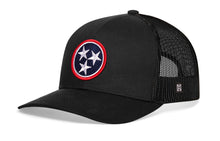 Load image into Gallery viewer, Tennessee Flag Trucker Hat  |  Black TN Snapback
