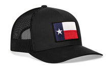 Load image into Gallery viewer, Texas Flag Trucker Hat  |  Black TX Snapback

