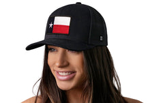 Load image into Gallery viewer, Texas Flag Trucker Hat  |  Black TX Snapback
