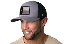 Load image into Gallery viewer, Texas Flag Trucker Hat  |  Gray-Black TX Snapback
