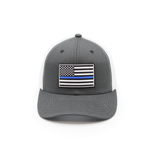 Load image into Gallery viewer, Thin Blue Line Flag PVC Patch Hat
