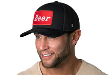 Load image into Gallery viewer, Beer Trucker Hat  |  Black Drinking Snapback
