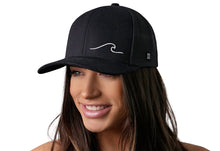 Load image into Gallery viewer, Wave Trucker Hat  |  Black Beach Snapback
