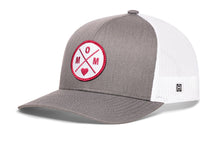 Load image into Gallery viewer, Mom Trucker Hat  |  Gray-White Snapback
