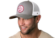 Load image into Gallery viewer, Mom Trucker Hat  |  Gray-White Snapback

