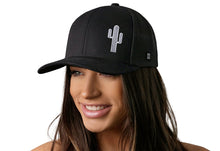 Load image into Gallery viewer, Cactus Trucker Hat  |  Black Cactus Snapback
