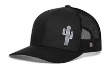 Load image into Gallery viewer, Cactus Trucker Hat  |  Black Cactus Snapback

