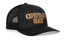 Load image into Gallery viewer, Cowboy Trucker Hat  |  Black Snapback
