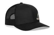 Load image into Gallery viewer, Sailboat Trucker Hat  |  Black  Snapback
