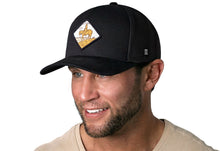 Load image into Gallery viewer, Horse &amp; Cowboy Trucker Hat  |  Black Diamond Snapback
