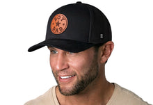 Load image into Gallery viewer, Boy Dad Leather Trucker Hat  |  Black Snapback
