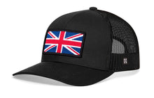 Load image into Gallery viewer, United Kingdom Flag Trucker Hat  |  Black UK Union Jack Snapback
