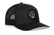 Load image into Gallery viewer, Spokane Trucker Hat  |  Black SPO Snapback

