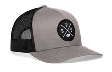 Load image into Gallery viewer, Spokane Trucker Hat  |  Gray Black SPO Snapback
