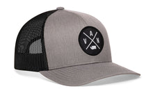 Load image into Gallery viewer, Vancouver Trucker Hat  |  Gray Black VAN Snapback
