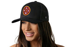 Load image into Gallery viewer, Washington DC Trucker Hat  |  Black WAS X Football Snapback
