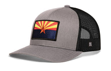 Load image into Gallery viewer, Arizona Flag Trucker Hat  |  Black CA Snapback
