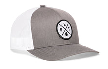 Load image into Gallery viewer, Detroit Trucker Hat  |  Gray White DET Snapback
