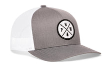 Load image into Gallery viewer, PNW Trucker Hat  |  Gray-White PNW X Snapback
