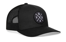Load image into Gallery viewer, YOGA Trucker Hat  |  Black Fitness Snapback
