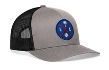 Load image into Gallery viewer, Los Angeles Trucker Hat  |  Blue LA X Baseball Snapback
