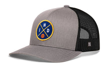 Load image into Gallery viewer, Indiana Trucker Hat  |  IND X Basketball Snapback
