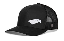 Load image into Gallery viewer, Cornhole Board Trucker Hat  |  Black Bags Snapback
