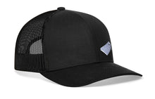 Load image into Gallery viewer, Cornhole Board Trucker Hat  |  Black Bags Snapback
