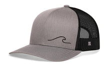 Load image into Gallery viewer, Wave Trucker Hat  |  Gray-Black Beach Snapback
