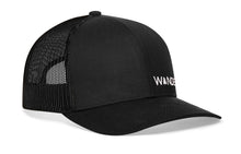 Load image into Gallery viewer, Wander Trucker Hat  |  Black Outdoors Snapback
