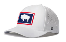 Load image into Gallery viewer, Wyoming Flag Performance 5-Panel Hat  |  WY Buffalo Flexfit® Snapback
