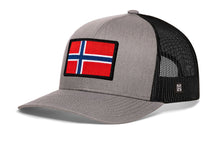 Load image into Gallery viewer, Norwegian Flag Trucker Hat  |  Black Norway Snapback
