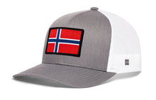 Load image into Gallery viewer, Norwegian Flag Trucker Hat  |  Black Norway Snapback
