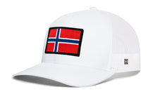 Load image into Gallery viewer, Norwegian Flag Trucker Hat  |  Black Norway Snapback
