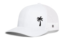 Load image into Gallery viewer, Palm Tree Trucker Hat  |  Black Island Snapback
