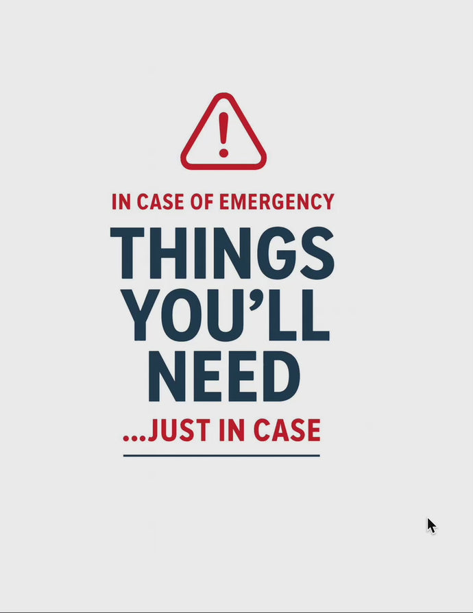 Things You’ll Need…Just in Case: Fillable PDF