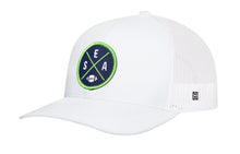 Load image into Gallery viewer, Seattle Trucker Hat  |  Black SEA X Football Snapback
