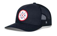 Load image into Gallery viewer, USA Trucker Hat  |  Black America Snapback
